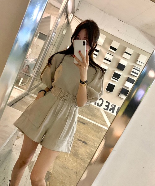 セール タックスリーブトップス ビッグポケットショートパンツセットアップ セットアップ Jewelobe ジュエローブ のファッション通販 Zozotown