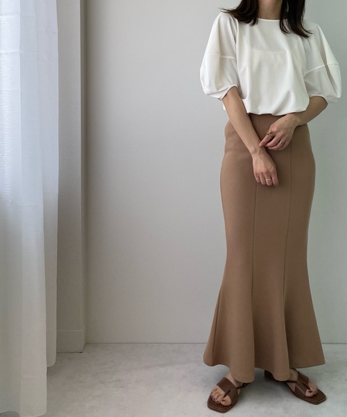 LE MORE（リモア）の「バルーンスリーブカットソー（Tシャツ/カットソー・レディース・ホワイト/ブラック/ベージュ・FREE）」の9枚目の写真