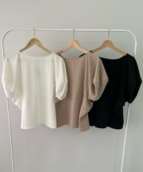 LE MORE（リモア）の「バルーンスリーブカットソー（Tシャツ/カットソー・レディース・ホワイト/ブラック/ベージュ・FREE）」の12枚目の写真