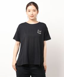 Samansa Mos2 | 【オーガニックコットン】ロゴ刺繍Tシャツ(Tシャツ/カットソー)