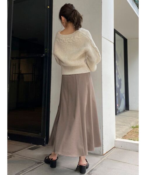 dazzlin（ダズリン）の「ケーブルラインショートカーディガン（カーディガン/ボレロ・レディース・アイボリー/モカ・FREE）」の7枚目の写真