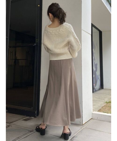 dazzlin（ダズリン）の「ケーブルラインショートカーディガン（カーディガン/ボレロ・レディース・アイボリー/モカ・FREE）」の12枚目の写真