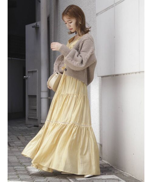 dazzlin（ダズリン）の「ケーブルラインショートカーディガン（カーディガン/ボレロ・レディース・アイボリー/モカ・FREE）」の16枚目の写真