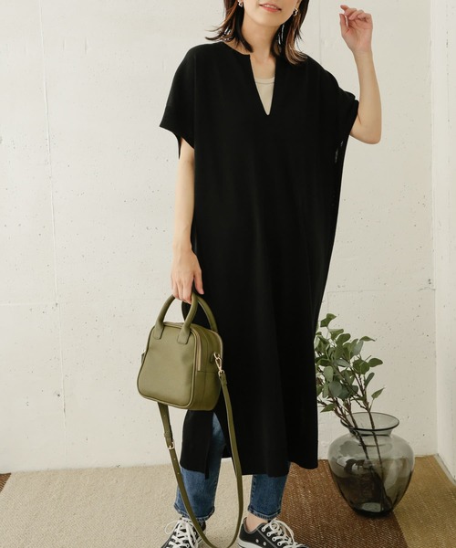 URBAN RESEARCH DOORS（アーバンリサーチドアーズ）の「ニットベストワンピース（ワンピース・レディース・ブラック/モカ・ONE）」の2枚目の写真