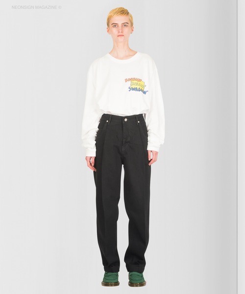 NEON SIGN ネオンサイン　デニム ワイドパンツ　ノンウォッシュデニム　1 NEON SIGN ネオンサイン デニム ワイドパンツ ノン