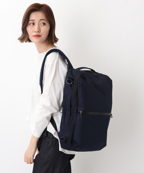 CORDURA（コーデュラ）の「◆コーデュラ(R)・リサイクルヘザー 撥水 スミス 3WAYバックパック（バックパック/リュック・レディース・ブラック/ダークグレー/ダークネイビー・99）」の3枚目の写真