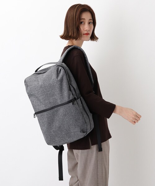 CORDURA（コーデュラ）の「◆コーデュラ(R)・リサイクルヘザー 撥水 スミス 3WAYバックパック（バックパック/リュック・レディース・ブラック/ダークグレー/ダークネイビー・99）」の2枚目の写真