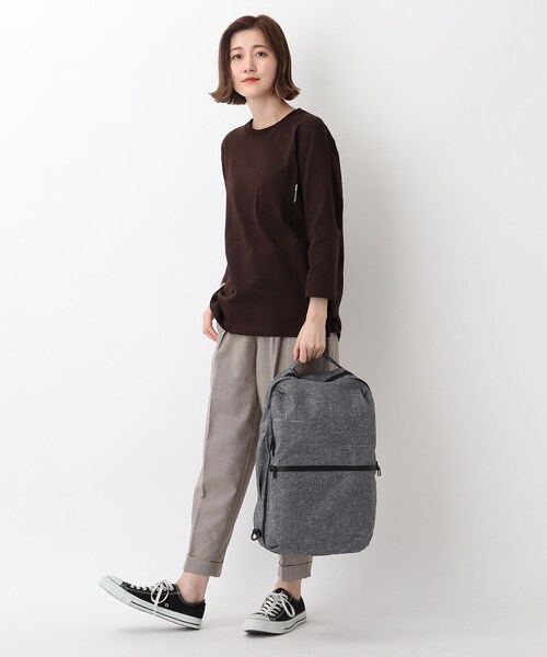 CORDURA（コーデュラ）の「◆コーデュラ(R)・リサイクルヘザー 撥水 スミス 3WAYバックパック（バックパック/リュック・レディース・ブラック/ダークグレー/ダークネイビー・99）」の22枚目の写真