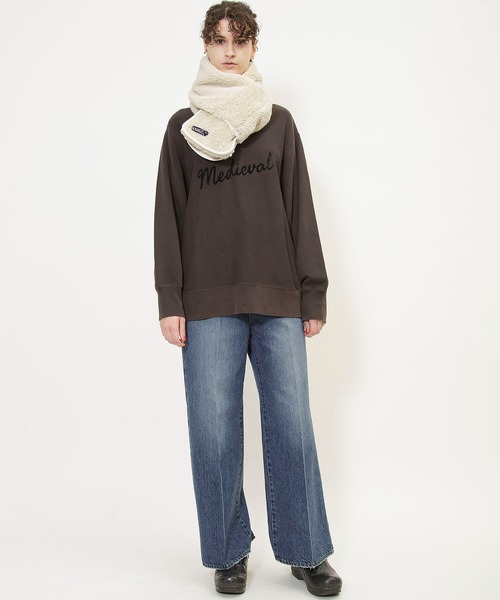 Johnbull（ジョンブル）の「フリースマフラー（マフラー・メンズ・ヘザーグレー/パープル/アイボリー/オリーブ/ブラック/ブラウン・FREE）」の8枚目の写真