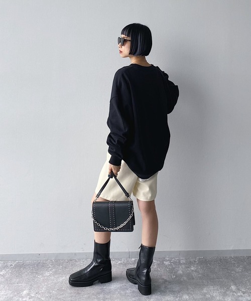 PAGEBOY（ページボーイ）の「スローサイズスウェットプルオーバー（スウェット・レディース・ブラック/オリーブ/オートミール/ブラウン系その他/アクア・FREE）」の14枚目の写真