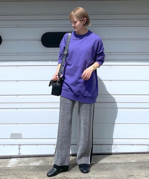 PAGEBOY（ページボーイ）の「スローサイズスウェットプルオーバー（スウェット・レディース・ブラック/オリーブ/オートミール/ブラウン系その他/アクア・FREE）」の8枚目の写真