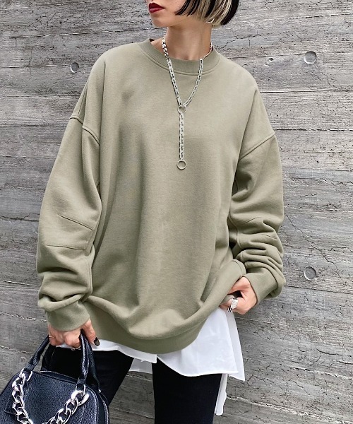 PAGEBOY（ページボーイ）の「スローサイズスウェットプルオーバー（スウェット・レディース・ブラック/オリーブ/オートミール/ブラウン系その他/アクア・FREE）」の11枚目の写真