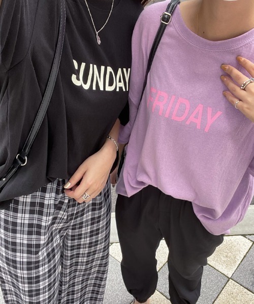 KOBE LETTUCE(コウベレタス)の「Day of the WeekロゴTシャツ(Tシャツ/カットソー・レディース・その他3/その他2/その他4/その他1/その他6/その他/その他5・FREE)」の13枚目の写真