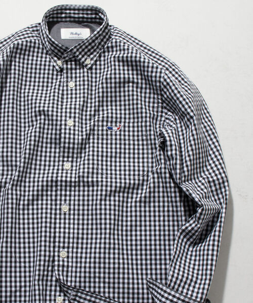 NOLLEY'S goodman（ノーリーズグッドマン）の「クジラ ワンポイント ボタンダウン シャツ（シャツ/ブラウス・メンズ・ブラック系その他/ライトブルー/ホワイト/ブルー系その他/グレイッシュベージュ/パープル系その他2・SMALL/X-LARGE/XX-LARGE/MEDIUM/LARGE）」の3枚目の写真