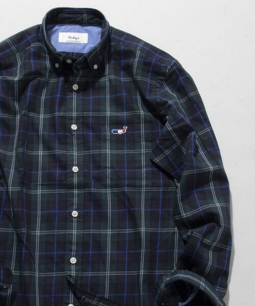 NOLLEY'S goodman（ノーリーズグッドマン）の「クジラ ワンポイント ボタンダウン シャツ（シャツ/ブラウス・メンズ・ブラック系その他/ライトブルー/ホワイト/ブルー系その他/グレイッシュベージュ/パープル系その他2・SMALL/X-LARGE/XX-LARGE/MEDIUM/LARGE）」の5枚目の写真