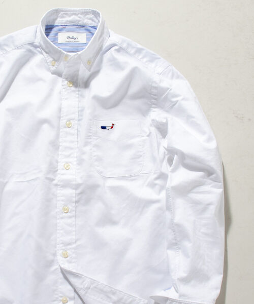 NOLLEY'S goodman（ノーリーズグッドマン）の「クジラ ワンポイント ボタンダウン シャツ（シャツ/ブラウス・メンズ・ブラック系その他/ライトブルー/ホワイト/ブルー系その他/グレイッシュベージュ/パープル系その他2・SMALL/X-LARGE/XX-LARGE/MEDIUM/LARGE）」の9枚目の写真