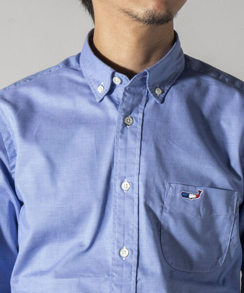 NOLLEY'S goodman（ノーリーズグッドマン）の「クジラ ワンポイント ボタンダウン シャツ（シャツ/ブラウス・メンズ・ブラック系その他/ライトブルー/ホワイト/ブルー系その他/グレイッシュベージュ/パープル系その他2・SMALL/X-LARGE/XX-LARGE/MEDIUM/LARGE）」の13枚目の写真