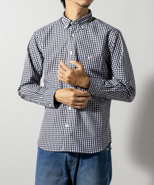 NOLLEY'S goodman（ノーリーズグッドマン）の「クジラ ワンポイント ボタンダウン シャツ（シャツ/ブラウス・メンズ・ブラック系その他/ライトブルー/ホワイト/ブルー系その他/グレイッシュベージュ/パープル系その他2・SMALL/X-LARGE/XX-LARGE/MEDIUM/LARGE）」の20枚目の写真