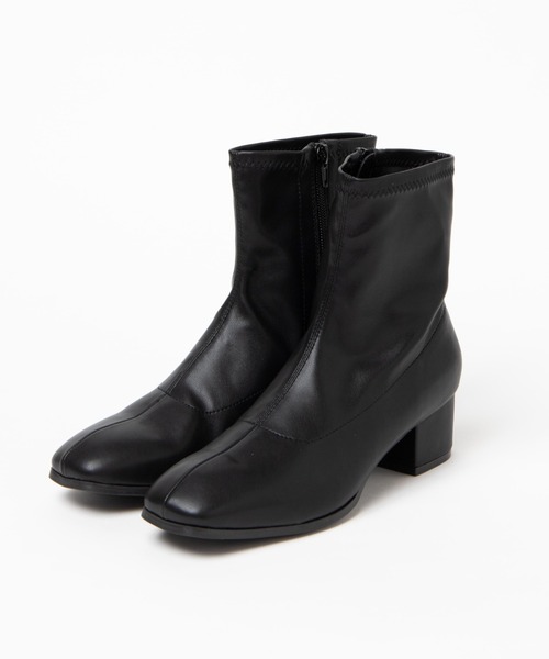 WEGO（ウィゴー）の「WEGO/ストレッチショートブーツ（ブーツ・レディース・ブラック/オフホワイト/ベージュ/ブラウン・MEDIUM/LARGE/X-LARGE/SMALL）」の13枚目の写真