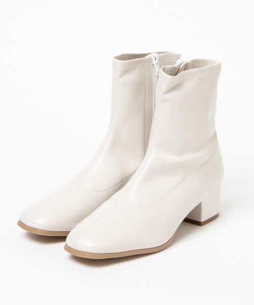 WEGO（ウィゴー）の「WEGO/ストレッチショートブーツ（ブーツ・レディース・ブラック/オフホワイト/ベージュ/ブラウン・MEDIUM/LARGE/X-LARGE/SMALL）」の11枚目の写真