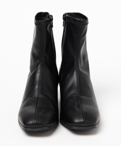 WEGO（ウィゴー）の「WEGO/ストレッチショートブーツ（ブーツ・レディース・ブラック/オフホワイト/ベージュ/ブラウン・MEDIUM/LARGE/X-LARGE/SMALL）」の8枚目の写真