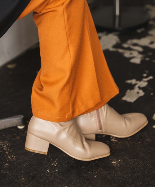 WEGO（ウィゴー）の「WEGO/ストレッチショートブーツ（ブーツ・レディース・ブラック/オフホワイト/ベージュ/ブラウン・MEDIUM/LARGE/X-LARGE/SMALL）」の18枚目の写真