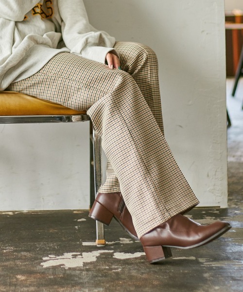 WEGO（ウィゴー）の「WEGO/ストレッチショートブーツ（ブーツ・レディース・ブラック/オフホワイト/ベージュ/ブラウン・MEDIUM/LARGE/X-LARGE/SMALL）」の20枚目の写真