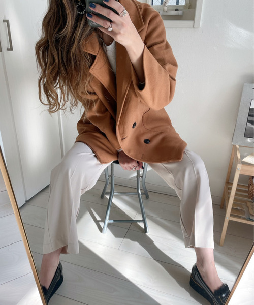 emi+(エミプラス)の「チュニックチェスターコート(テーラードジャケット・レディース・アイボリー/ブラック/モカ/キャメル/モスグリーン・M/L)」の16枚目の写真