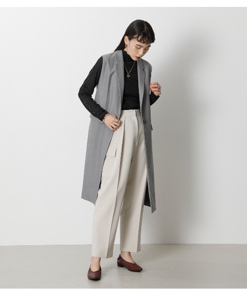 crie conforto（クリーコンフォルト）の「センタープレスカーゴパンツ（カーゴパンツ・レディース・ブラック/ダークグリーン/アイボリー・SMALL/MEDIUM/LARGE）」の18枚目の写真