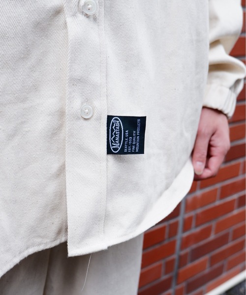 MANASTASH(マナスタッシュ)の「MANASTASH×GILET/マナスタッシュ×ジレ BD BIG SHIRTS ボタンダウンビッグシャツ(シャツ/ブラウス・メンズ・ナチュラル・MEDIUM)」の4枚目の写真
