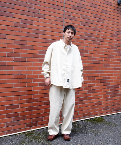 MANASTASH(マナスタッシュ)の「MANASTASH×GILET/マナスタッシュ×ジレ BD BIG SHIRTS ボタンダウンビッグシャツ(シャツ/ブラウス・メンズ・ナチュラル・MEDIUM)」の10枚目の写真