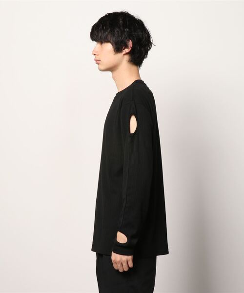 ANOTHERYOUTH（アナザーユース）の「【ANOTHERYOUTH/アナザーユース】cut-out long sleeve/長袖 ロンT（Tシャツ/カットソー・メンズ・ホワイト/ブラック・ONE SIZE）」の20枚目の写真