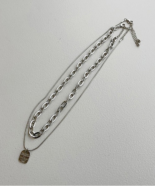 apres jour mignon（アプレジュールミニョン）の「【apresjour mignon×ARIAZ】プレートネックレスセット（ネックレス・レディース・シルバー/ゴールド・ONESIZE）」の2枚目の写真