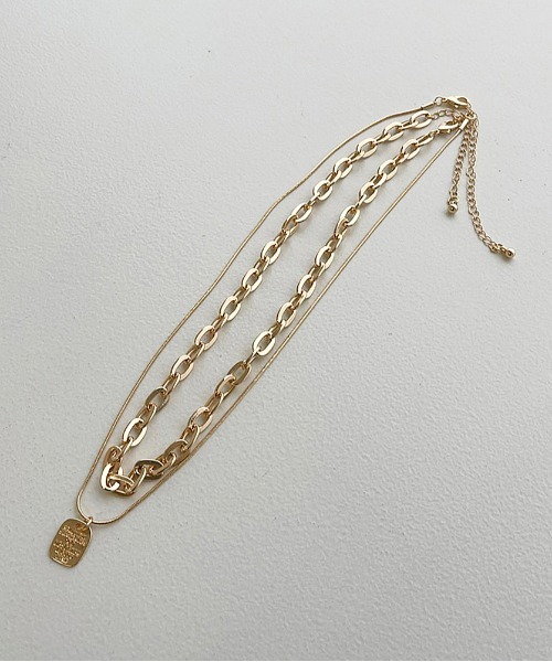 apres jour mignon（アプレジュールミニョン）の「【apresjour mignon×ARIAZ】プレートネックレスセット（ネックレス・レディース・シルバー/ゴールド・ONESIZE）」の4枚目の写真