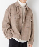 WEGO(ウィゴー)のWEGO/ニットメルトンフラップポケットジャケット