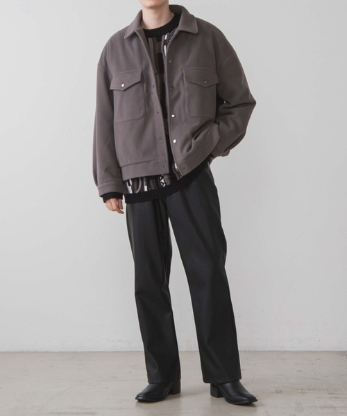 WEGO（ウィゴー）の「WEGO/ニットメルトンフラップポケットジャケット