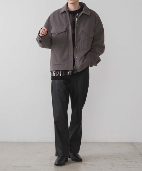 WEGO（ウィゴー）の「WEGO/ニットメルトンフラップポケットジャケット