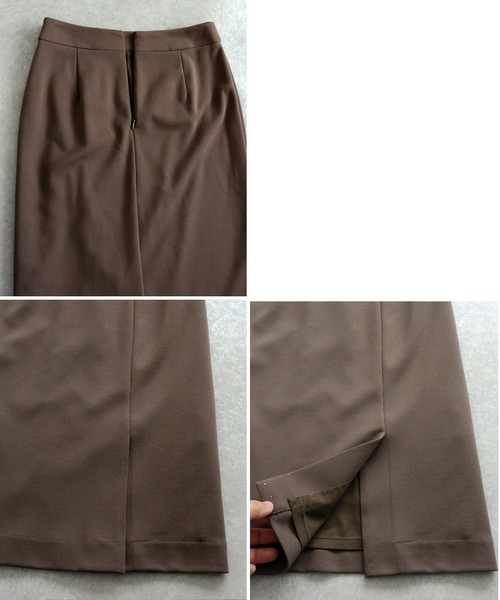 WHITE JOOLA(ホワイトジョーラ)の「【SOFT THERMO 発熱・保温・ソフトタッチ!シワになりにくい♪冬のスーツはコレ♪】サーモカルゼジャージ・2wayストレッチタイトスカート(裏付き)(スカート・レディース・ブラウン/カーキ/ネイビー・61/64/67)」の20枚目の写真