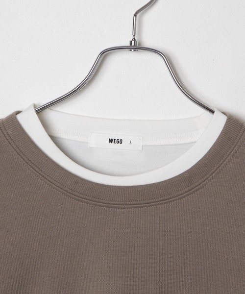 WEGO（ウィゴー）の「WEGO/【2点セット】アンサンブルニットライクプルオーバー（アンサンブル・メンズ・ベージュ/ブルー系その他・MEDIUM/LARGE）」の4枚目の写真