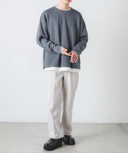 WEGO（ウィゴー）の「WEGO/【2点セット】アンサンブルニットライクプルオーバー（アンサンブル・メンズ・ベージュ/ブルー系その他・MEDIUM/LARGE）」の14枚目の写真