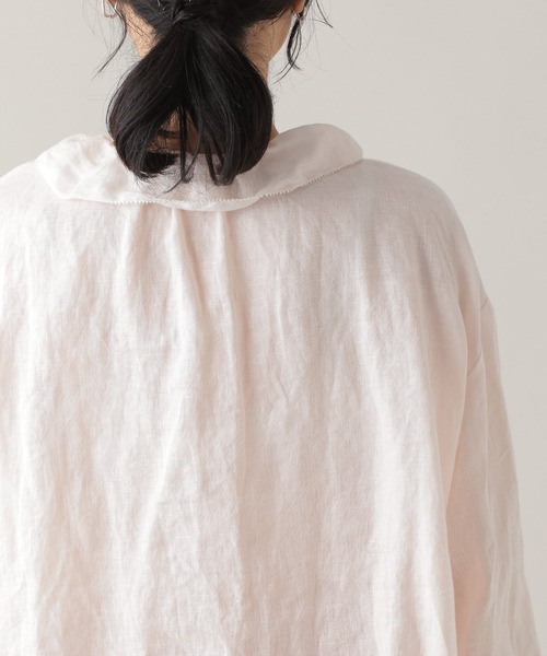 studio CLIP(スタディオクリップ)の「《WEB限定/Natural by studio CLIP》リネンフリルタックブラウス(シャツ/ブラウス・レディース・ライトブルー/ピンク・FREE)」の14枚目の写真