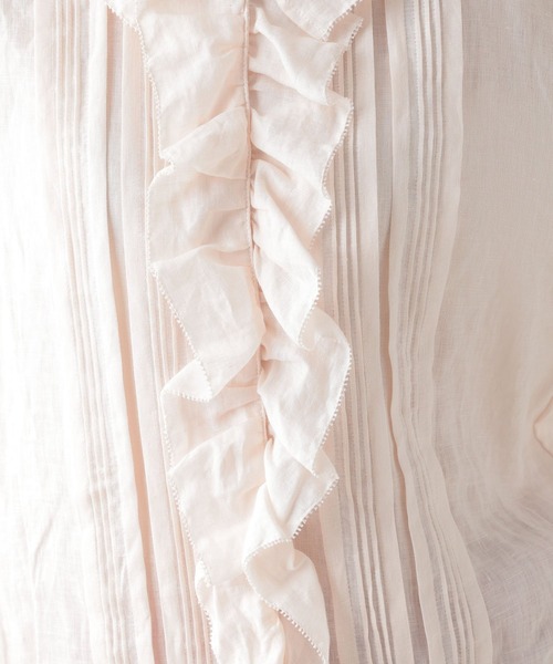 studio CLIP(スタディオクリップ)の「《WEB限定/Natural by studio CLIP》リネンフリルタックブラウス(シャツ/ブラウス・レディース・ライトブルー/ピンク・FREE)」の17枚目の写真