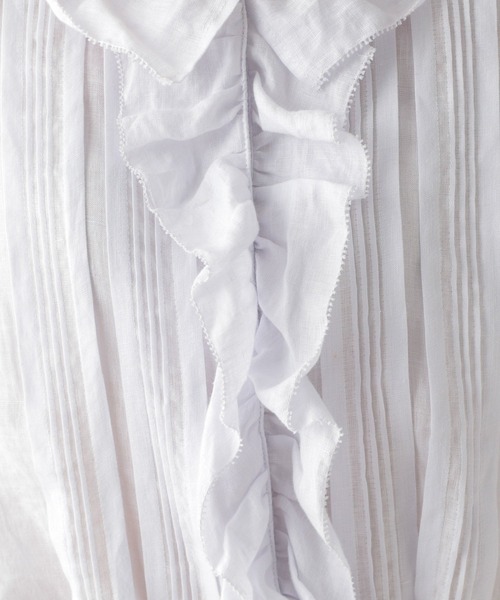 studio CLIP(スタディオクリップ)の「《WEB限定/Natural by studio CLIP》リネンフリルタックブラウス(シャツ/ブラウス・レディース・ライトブルー/ピンク・FREE)」の18枚目の写真