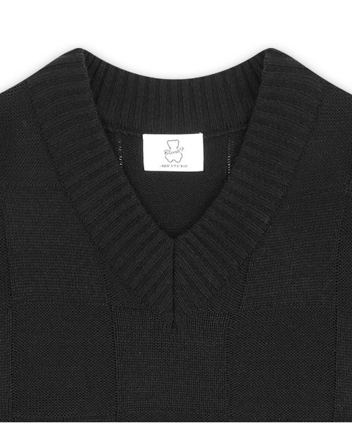 AQO STUDIO SPACE(アコスタジオスペース)の「【AQO STUDIO SPACE × BLONDNINE】AQO X BLDN BEAR KNIT VEST / アコスタジオスペース×ブロンドナイン コラボ ベアー ニットベスト(ベスト・レディース・ブラック/アイボリー・FREE)」の8枚目の写真