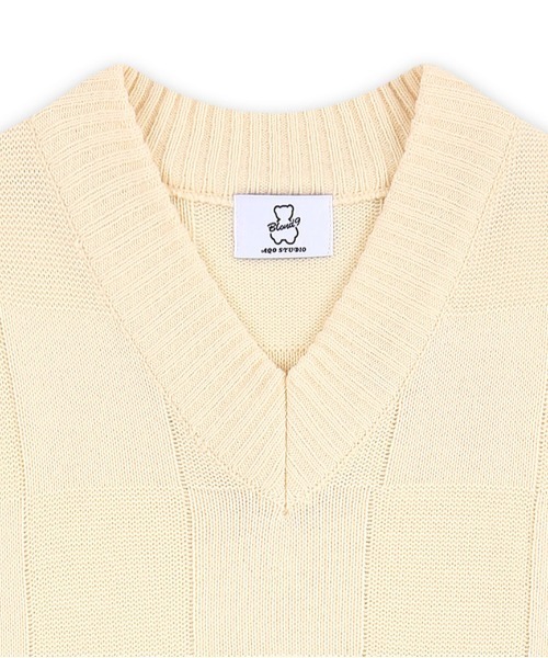 AQO STUDIO SPACE(アコスタジオスペース)の「【AQO STUDIO SPACE × BLONDNINE】AQO X BLDN BEAR KNIT VEST / アコスタジオスペース×ブロンドナイン コラボ ベアー ニットベスト(ベスト・レディース・ブラック/アイボリー・FREE)」の15枚目の写真