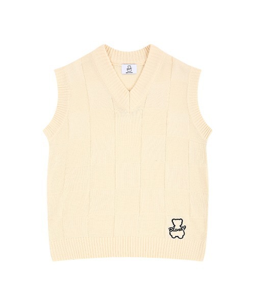 AQO STUDIO SPACE(アコスタジオスペース)の「【AQO STUDIO SPACE × BLONDNINE】AQO X BLDN BEAR KNIT VEST / アコスタジオスペース×ブロンドナイン コラボ ベアー ニットベスト(ベスト・レディース・ブラック/アイボリー・FREE)」の14枚目の写真