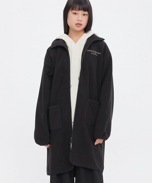 ROMANTIC CROWN(ロマンティッククラウン)の「【UNISEX】ROMANTIC CROWN/FLEECEロングジャケット 2219718(その他アウター・メンズ・ブラック/アイボリー・SMALL/MEDIUM/LARGE)」の7枚目の写真