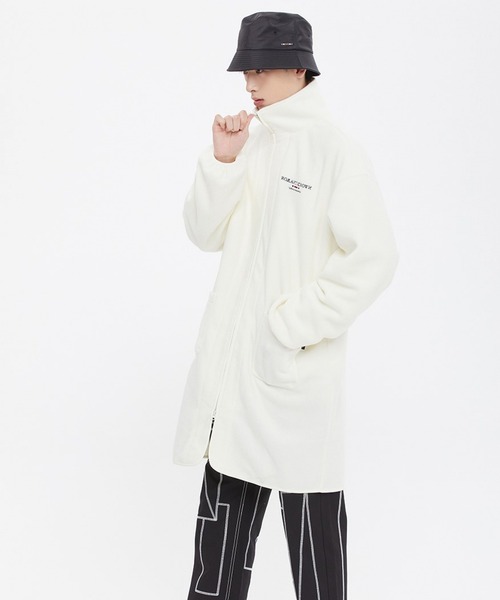 ROMANTIC CROWN(ロマンティッククラウン)の「【UNISEX】ROMANTIC CROWN/FLEECEロングジャケット 2219718(その他アウター・メンズ・ブラック/アイボリー・SMALL/MEDIUM/LARGE)」の4枚目の写真