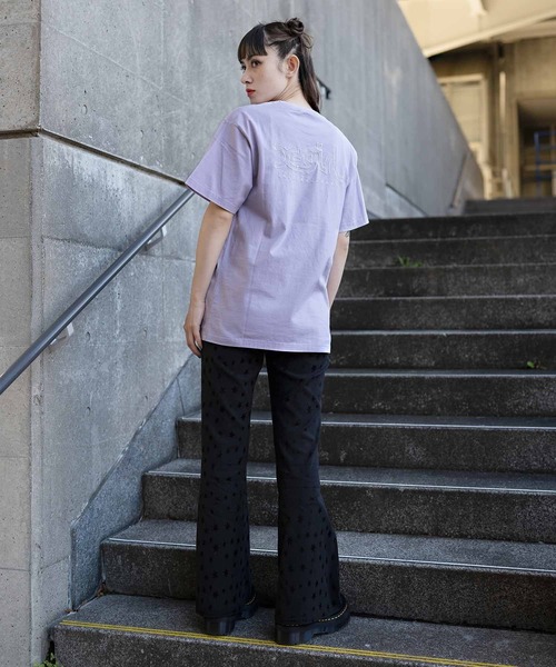 X-girl（エックスガール）の「HEXAGRAM JERSEY FLARE PANTS（その他パンツ・レディース・ブラック/ベージュ・XS/S/M）」の11枚目の写真