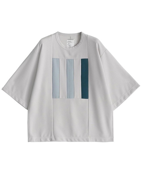 SHAREEF(シャリーフ)の「MILAN RIB SWITHING BIG-T(Tシャツ/カットソー・メンズ・ブラック/グリーン/ホワイト系その他/チャコール・1/2/3)」の1枚目の写真